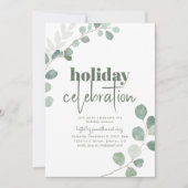 Vakantie Feest Feestuitnodiging met Groenen Kaart (Voorkant)
