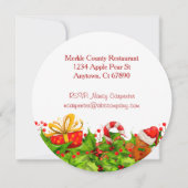 Vakantie feest met Gold Bells uitnodiging (Achterkant)