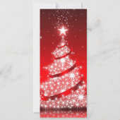 Vakantie feest viering elegante rode uitnodiging (Achterkant)