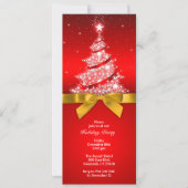 Vakantie feest viering elegante rode uitnodiging (Voorkant)