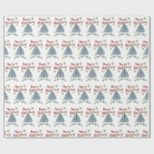 Vakantie feestdag met feestdag in de kerstboom van cadeaupapier (Vlak)