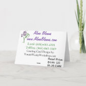 Vakantie Feestdagen Kaart (Achterkant)