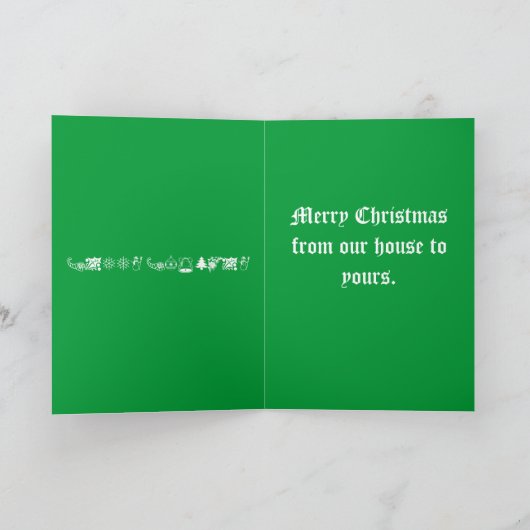 Vakantie Feestdagen Kaart (Binnen)