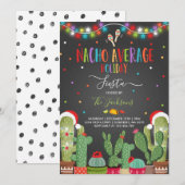 Vakantie Fiesta Party Nodig Nacho Gemiddelde Parti Kaart (Voorkant / Achterkant)