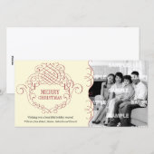 Vakantie filigraan sierlijke fotokaart feestdagenkaart (Voorkant / Achterkant)