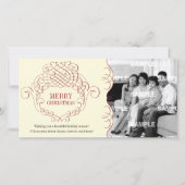 Vakantie filigraan sierlijke fotokaart feestdagenkaart (Voorkant)