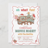Vakantie Film Nacht Kerstfeest Uitnodiging (Voorkant)