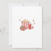 Vakantie Film Nacht Kerstfeest Uitnodiging (Achterkant)