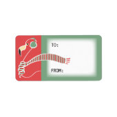 Vakantie flamingo cadeau label (Voorkant)