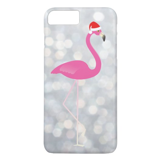 Vakantie Flamingo iPhone 7 op zilververlichting Case-Mate iPhone Case (Achterkant)