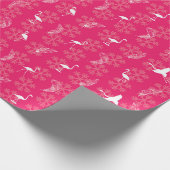 Vakantie Flamingo's Wrapping Paper - Roze Cadeaupapier (Hoek)