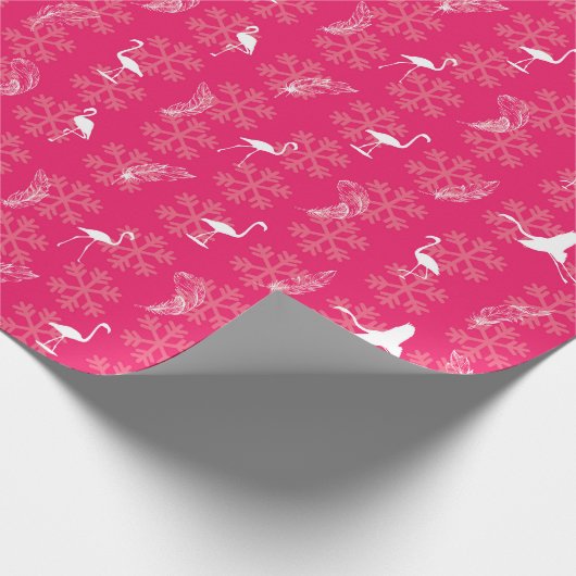 Vakantie Flamingo's Wrapping Paper - Roze Cadeaupapier (Hoek)