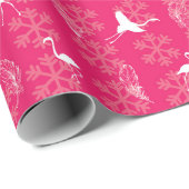 Vakantie Flamingo's Wrapping Paper - Roze Cadeaupapier (Rol Hoek)