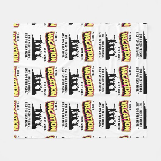 VAKANTIE FLEECE DEKEN (Voorkant (Horizontaal))