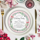 Vakantie Floral Wreats Corporate Kerstparty Kaart