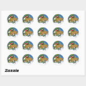 Vakantie Flyball Ronde Sticker (Vel)