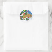 Vakantie Flyball Ronde Sticker (Tas)