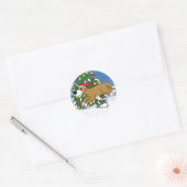 Vakantie Flyball Ronde Sticker (Envelop)