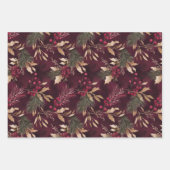  vakantie Foliage Christmas Inpakpapier Vel (Voorkant 2)
