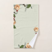 Vakantie Foliage Gedroogde mandarijn sinaasappels Bad Handdoek (Handdoek)