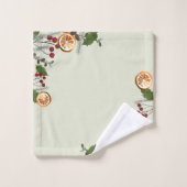 Vakantie Foliage Gedroogde mandarijn sinaasappels Bad Handdoek (Wasdoekje)