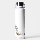 Vakantie Foliage holly sinaasappels Custom logo QR Waterfles (Achterkant)