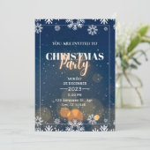 Vakantie Foliage met Sparkle Christmas Party Kaart (Staand voorkant)
