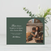 Vakantie foto aankondiging van Vrede en Liefde (Staand voorkant)