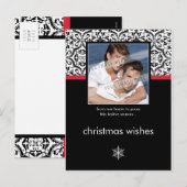 VAKANTIE FOTO BRIEFKAART :: eenvoudig damask 1P (Voorkant / Achterkant)