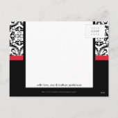 VAKANTIE FOTO BRIEFKAART :: eenvoudig damask 1P (Achterkant)