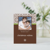 VAKANTIE FOTO BRIEFKAART :: eenvoudig damask 4P (Staand voorkant)