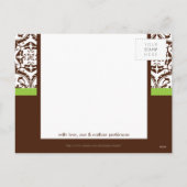 VAKANTIE FOTO BRIEFKAART :: eenvoudig damask 4P (Achterkant)