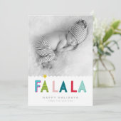 VAKANTIE FOTO fa la bold heldere kleurrijke quote Aankondiging (Staand voorkant)