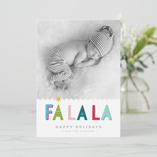 VAKANTIE FOTO fa la bold heldere kleurrijke quote Aankondiging (Staand voorkant)