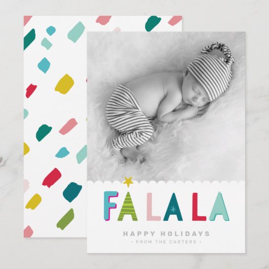 VAKANTIE FOTO fa la bold heldere kleurrijke quote Aankondiging (Voorkant / Achterkant)