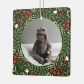 Vakantie Foto Feestelijk Bloemen Keramisch Ornamen Ornament (Links)