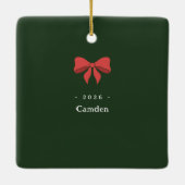 Vakantie Foto Feestelijk Bloemen Keramisch Ornamen Ornament (Achterkant)