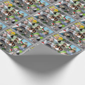 Vakantie foto geschenkverpakking in grijs HAMbWG Cadeaupapier (Hoek)