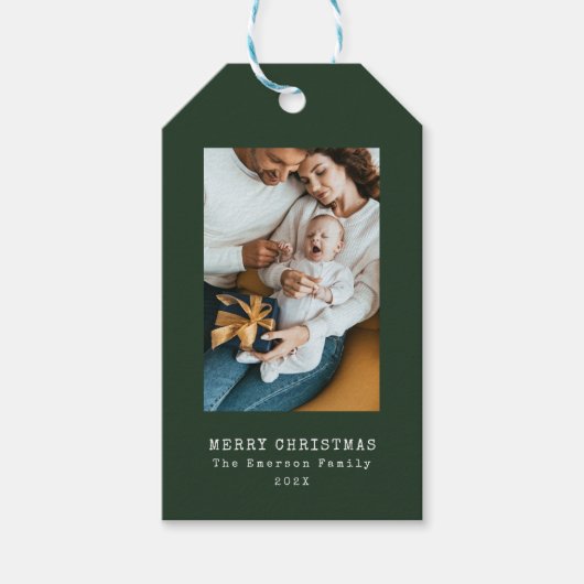 Vakantie Foto Gift Label Cadeaulabel (Voorkant)