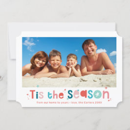 VAKANTIE FOTO kerst is het seizoen ingelijst Feestdagenkaart