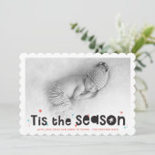 VAKANTIE FOTO leuke typografie is het seizoen cita Feestdagenkaart (Staand voorkant)