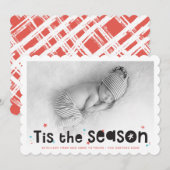 VAKANTIE FOTO leuke typografie is het seizoen cita Feestdagenkaart (Voorkant / Achterkant)