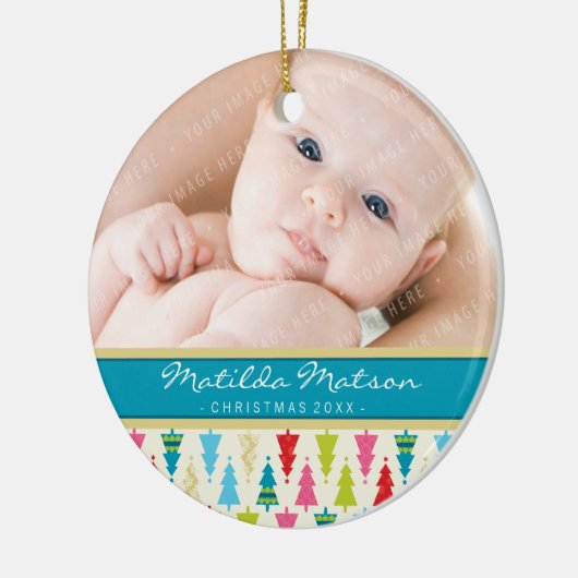 VAKANTIE FOTO ORNAMENT patterned kerstboom (Links)