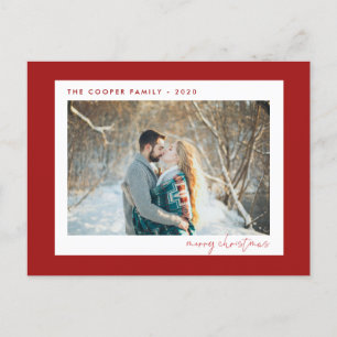 Vakantie Foto Post Card   Moderne kerst Briefkaart