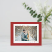 Vakantie Foto Post Card | Moderne kerst Briefkaart (Staand voorkant)