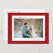 Vakantie Foto Post Card | Moderne kerst Briefkaart (Voorkant / Achterkant)