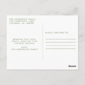 Vakantie Foto Post Card | Moderne kerst Briefkaart (Achterkant)