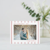 Vakantie Foto Post Card | Moderne kerst Briefkaart (Staand voorkant)