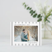 Vakantie Foto Post Card | Moderne kerst Briefkaart (Staand voorkant)