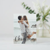 Vakantie Foto Post Card | Moderne kerst Briefkaart (Staand voorkant)